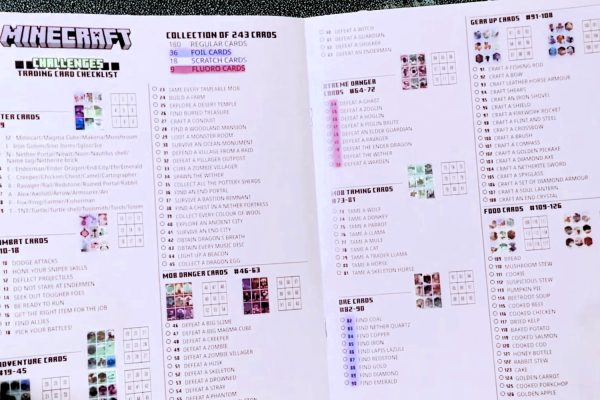 Minecraft Challenges Trading Cards Checklist