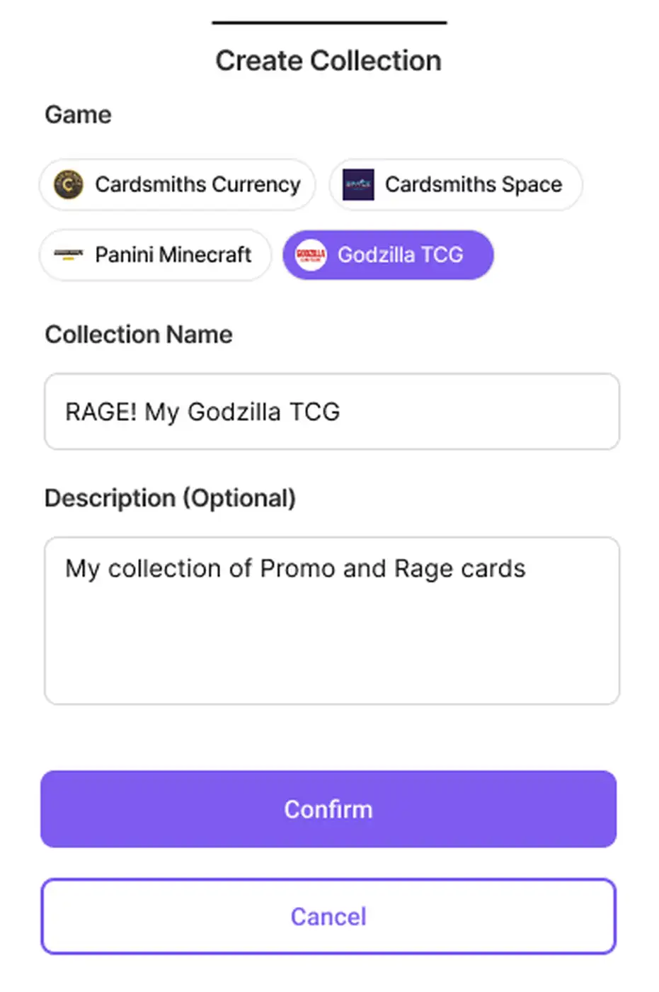 HoloHoard TCG Tracking App Screenshot